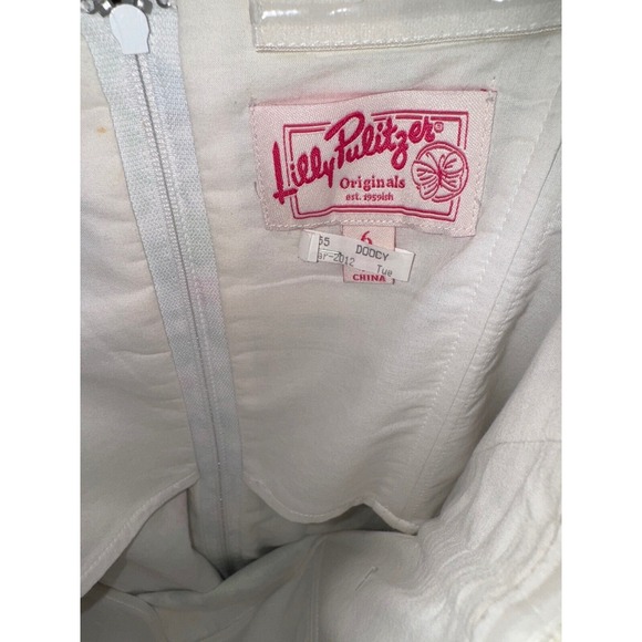 Lilly Pulitzer Rare Earth Day Vintange Strapless Fitted Cotton Lined‎ Dress 6 - Picture 4 of 9